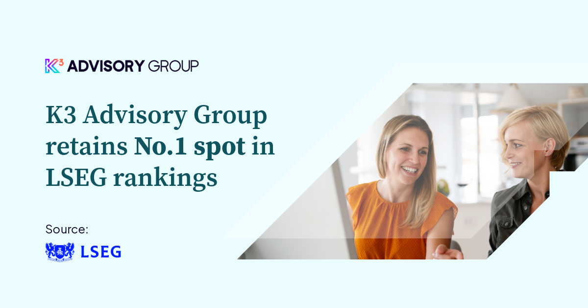 K3 Advisory Group climbs global rankings in LSEG Q1 2026 report
