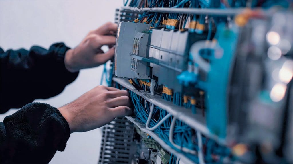 Electrical unit being tested